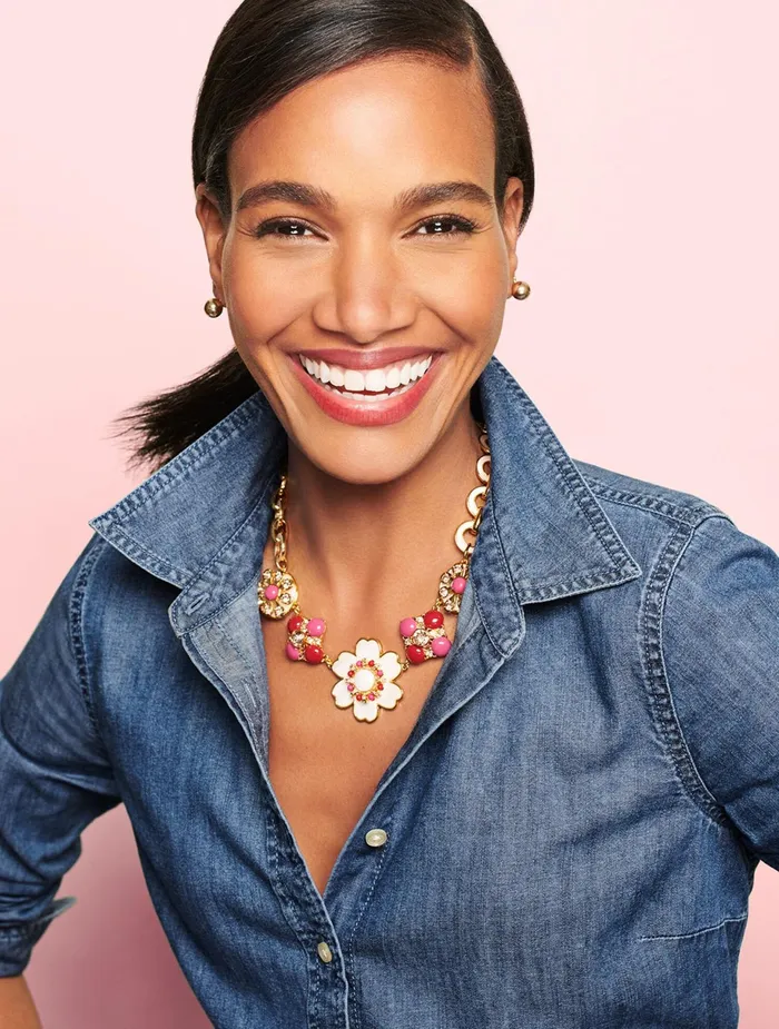 Women Jewelry Talbots Beautiful Blooms Necklace Whitegold