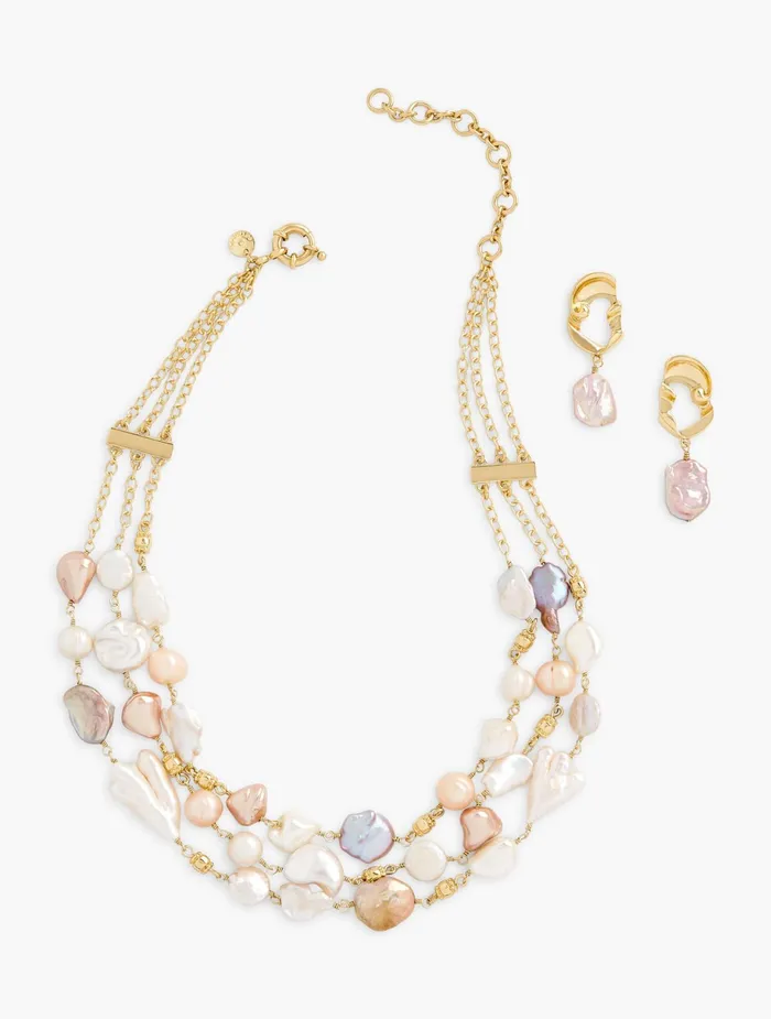 Women Jewelry Talbots Freshwater Pearl Drop Earrings Pearl Multi