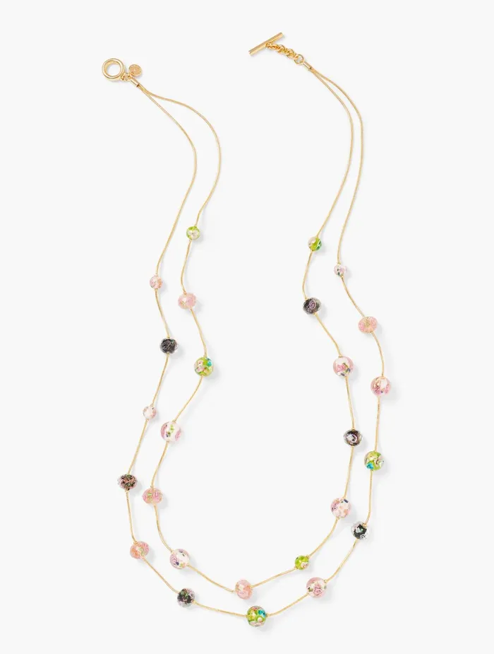 Women Jewelry Talbots Glass Garden Illusion Necklace Violet Tulle