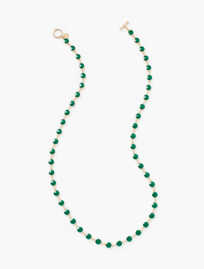 Women Jewelry Talbots Reversible Mini Dot Necklace Paradise Greenmulti
