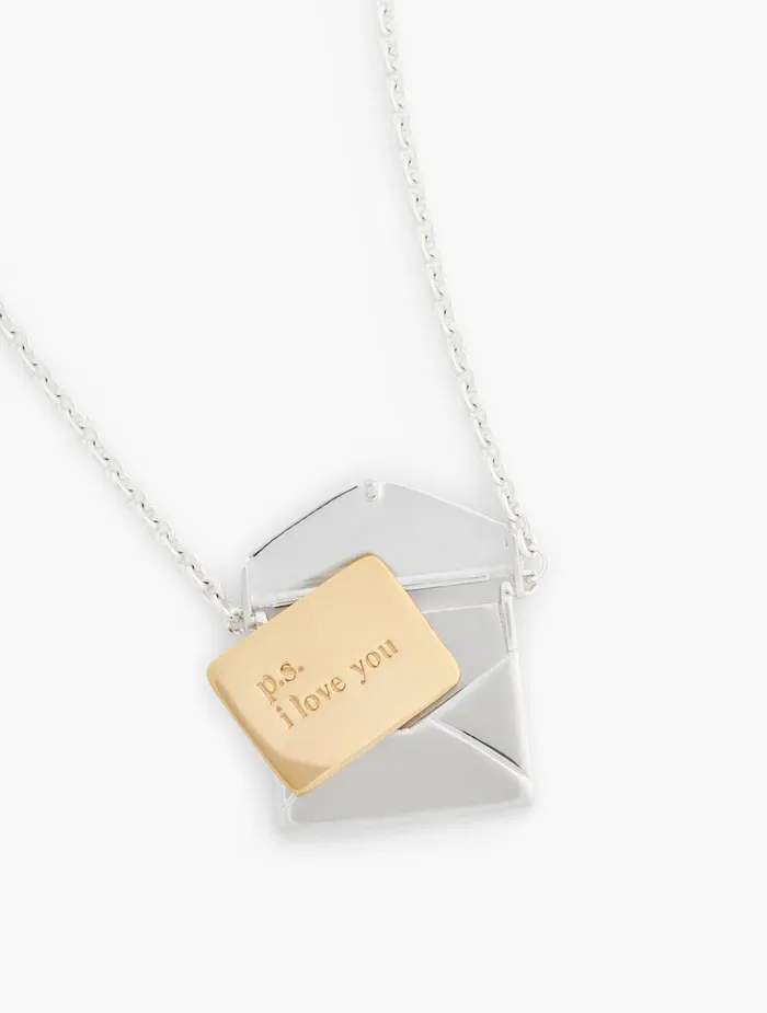 Women Jewelry Talbots Sterling Silver Love Letter Pendant Crystalsterling