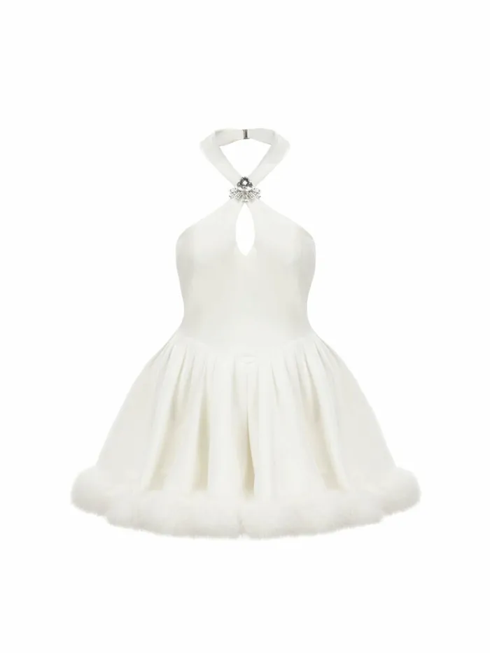 Women Juliet Velvet Halter Dress Nana Jacqueline Embellished