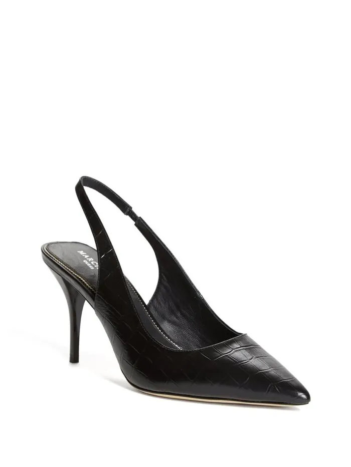 Women Juna Crocodile Sling Back Heel Black Marciano Shoes