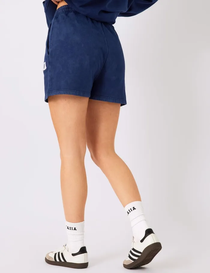 Women Kaiia Applique Logo Sweat Shorts Denim Blue Blue Public Desire Festival