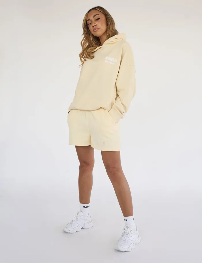 Women Kaiia Design Bubble Logo Oversized Hoodie Lemon Yellow Public Desire View All Clothing