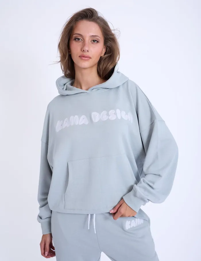 Women Kaiia Design Embroderied Bubble Print Hoodie Foam Blue Blue Public Desire Sweatshirt and Hoodies Women Kaiia Design Embroderied Bubble Print Hoodie Foam Blue Blue Public Desire Sweatshirt and Hoodies