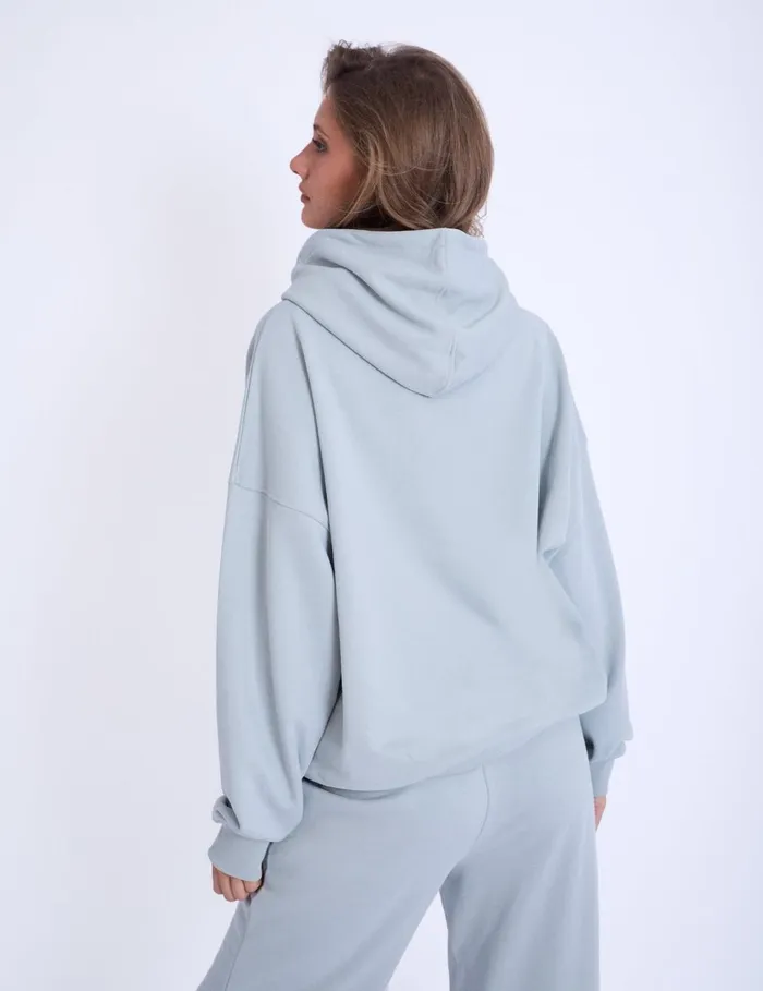 Women Kaiia Design Embroderied Bubble Print Hoodie Foam Blue Blue Public Desire Sweatshirt and Hoodies