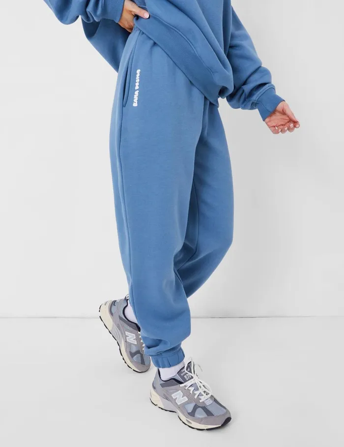 Women Kaiia Design Relaxed Fit Cuffed Jogger Coord Denim Blue Blue Public Desire Two Piece Sets