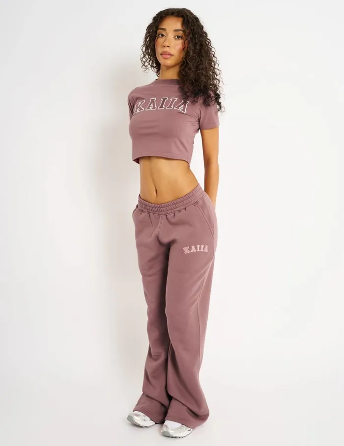 Women Kaiia Logo Baby Tee Rose Rose Public Desire Tops