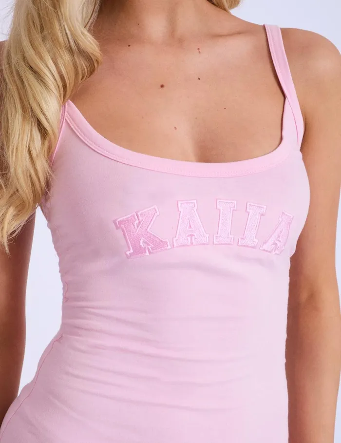 Women Kaiia Logo Mini Cami Dress Baby Pink Pink Public Desire Dresses