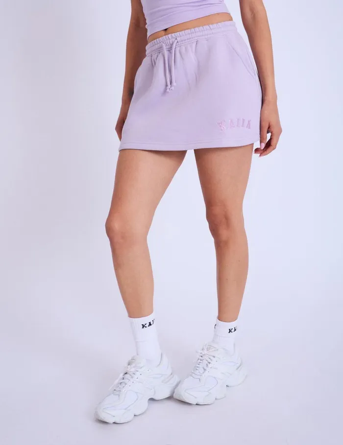 Women Kaiia Logo Mini Sweat Skirt Lilac Purple Public Desire Skirts