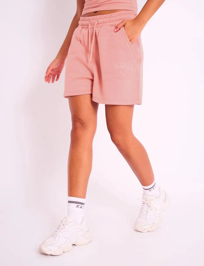 Women Kaiia Logo Sweat Shorts Coral Coral Public Desire Shorts