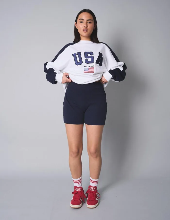 Women Kaiia Ribbed Cycle Short Navy Navy Public Desire Shorts
