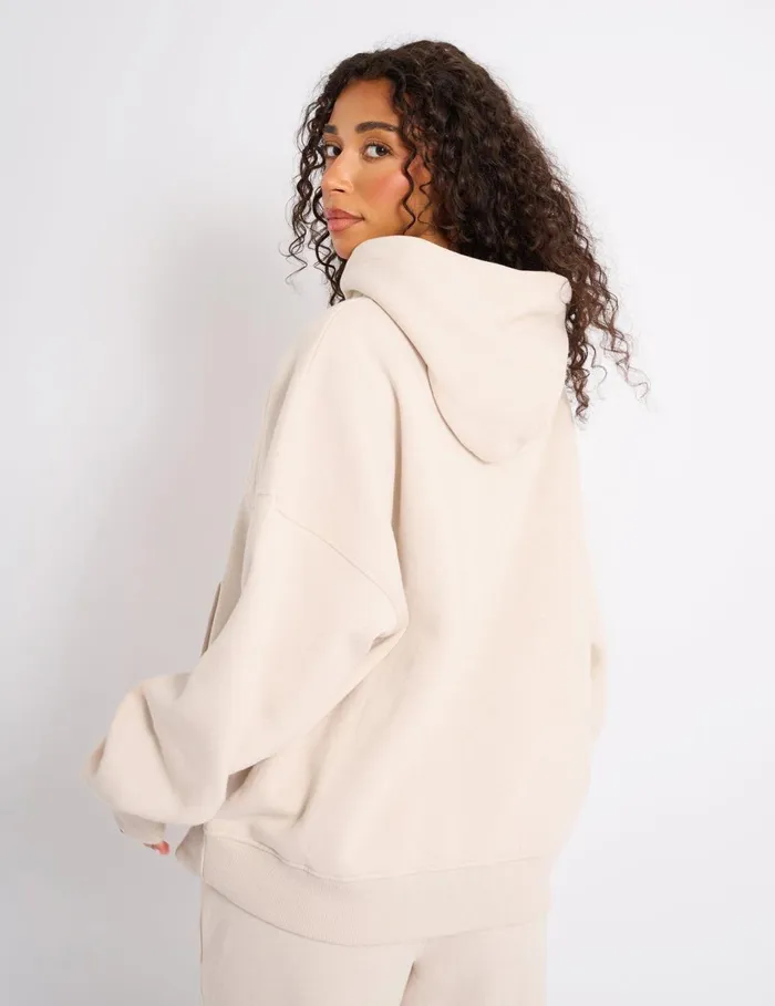 Women Kaiia Slogan Oversized Hoodie Cream Cream Public Desire Sweatshirt and Hoodies