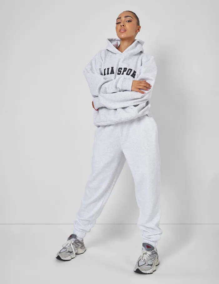 Women Kaiia Sport Oversized Hoodie Oatmeal Marl US Grey Public Desire Sweatshirt and Hoodies