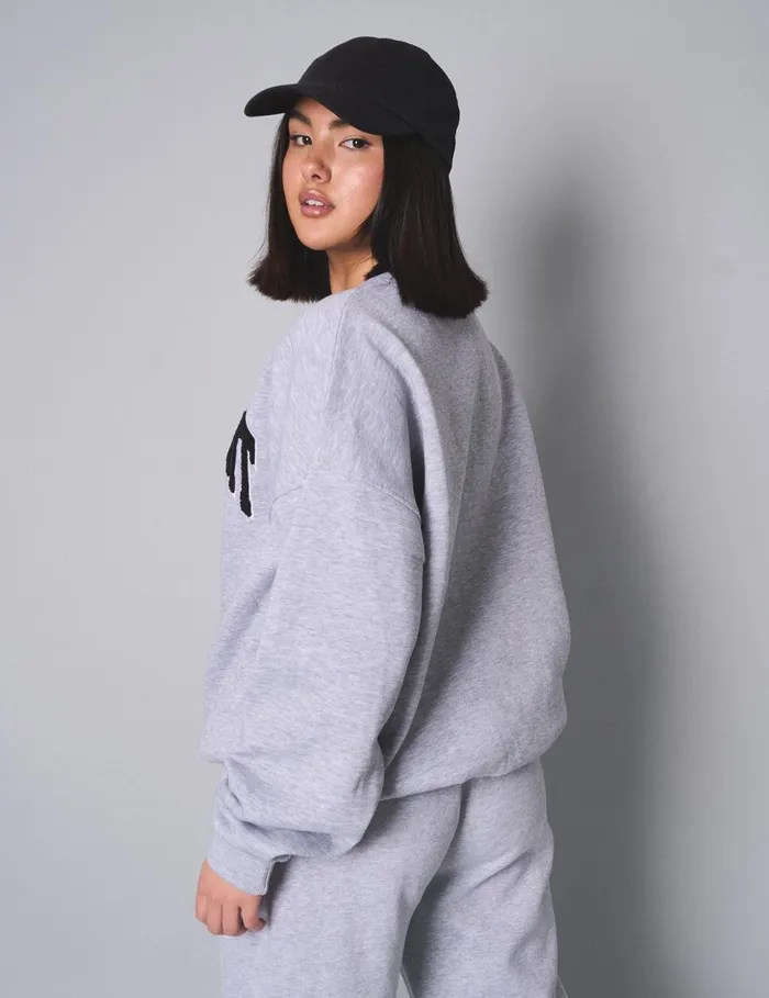 Women Kaiia Sport Oversized Sweatshirt Grey Marl Marl Public Desire View All Clothing
