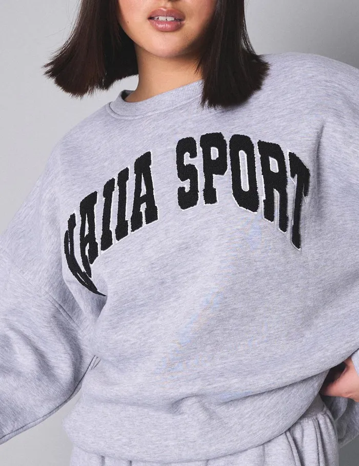 Women Kaiia Sport Oversized Sweatshirt Grey Marl Marl Public Desire View All Clothing