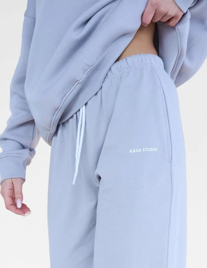 Women Kaiia Studio Baggy Wide Leg Sweat Pants Grey Grey Public Desire Jogger and Leggings