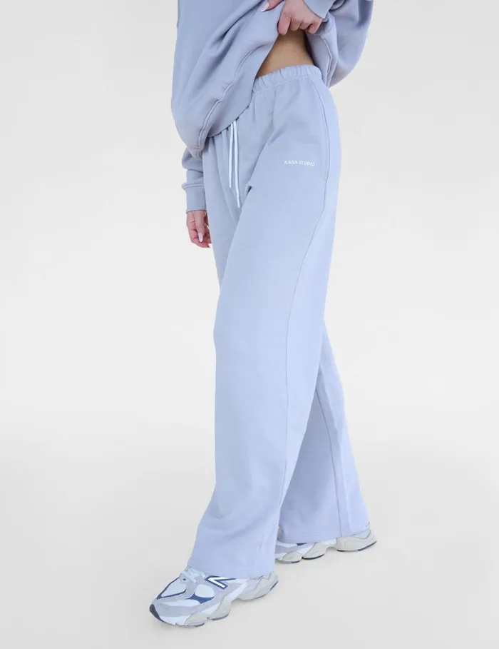 Women Kaiia Studio Baggy Wide Leg Sweat Pants Grey Grey Public Desire Jogger and Leggings