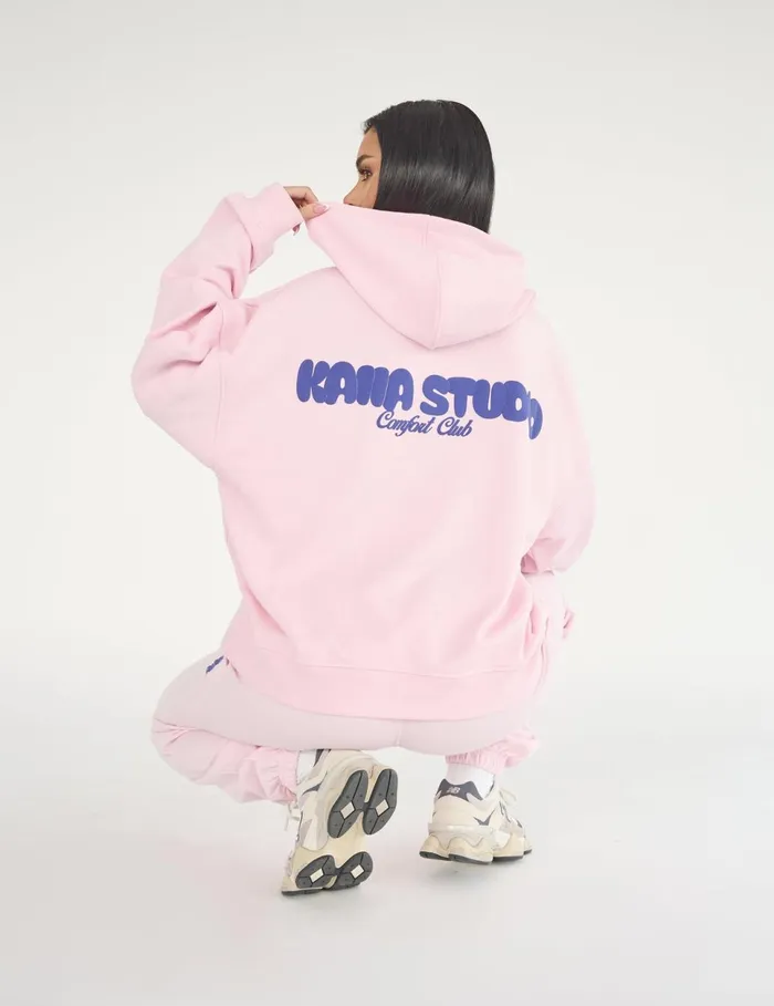 Women Kaiia Studio Bubble Logo Oversized Hoodie Baby Pink and Blue Pink Public Desire Sweatshirt and Hoodies Women Kaiia Studio Bubble Logo Oversized Hoodie Baby Pink and Blue Pink Public Desire Sweatshirt and Hoodies