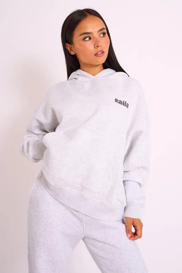 Women Kaiia Studio Bubble Logo Oversized Hoodie Grey Marl Grey Public Desire Kaiia The Label Women Kaiia Studio Bubble Logo Oversized Hoodie Grey Marl Grey Public Desire Kaiia The Label