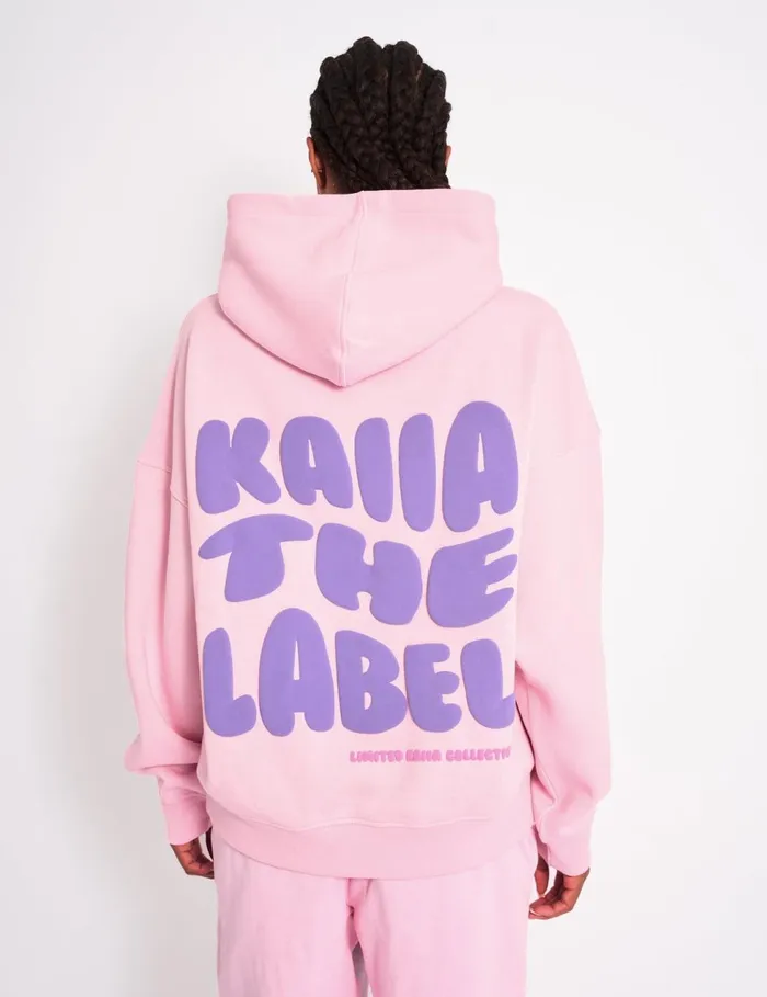Women Kaiia Studio Oversized Bubble Hoodie Baby Pink Pink Public Desire Tailoring