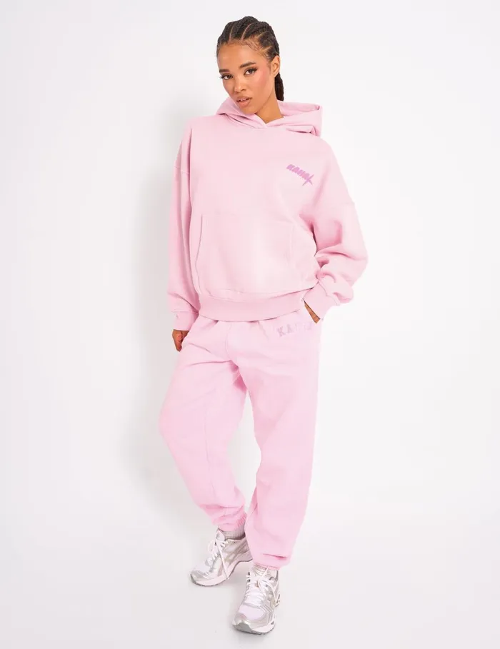 Women Kaiia Studio Oversized Bubble Hoodie Baby Pink Pink Public Desire Tailoring