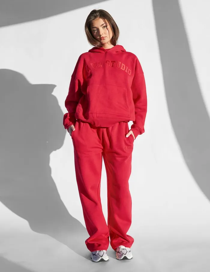 Women Kaiia Studio Oversized Hoodie Red Red Public Desire Sweatshirt and Hoodies