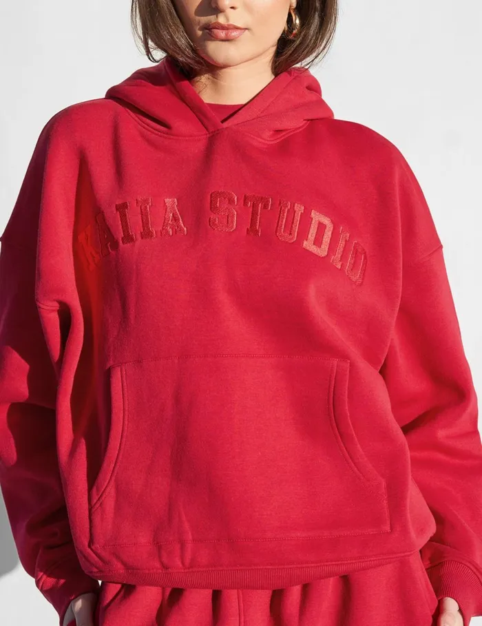 Women Kaiia Studio Oversized Hoodie Red Red Public Desire Sweatshirt and Hoodies