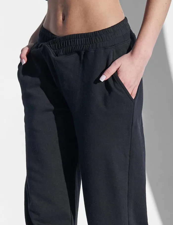 Women Kaiia V Waistband Jogger Black Black Public Desire Jogger and Leggings