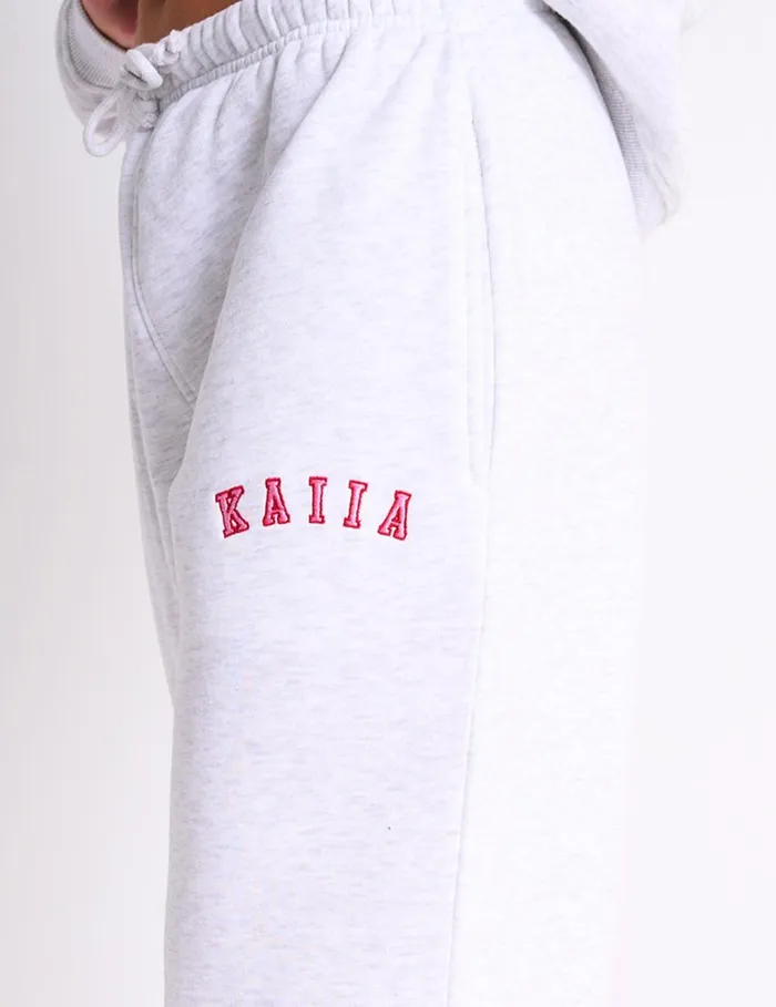 Women Kaiia Wide Leg Joggers Light Grey Marl and RedPink Redpink Public Desire Jogger and Leggings