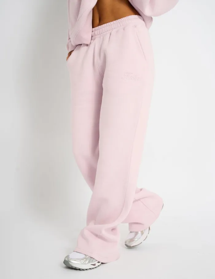 Women Kaiia Wide Leg Sweat Pants Pink Chai Pink Public Desire Tailoring