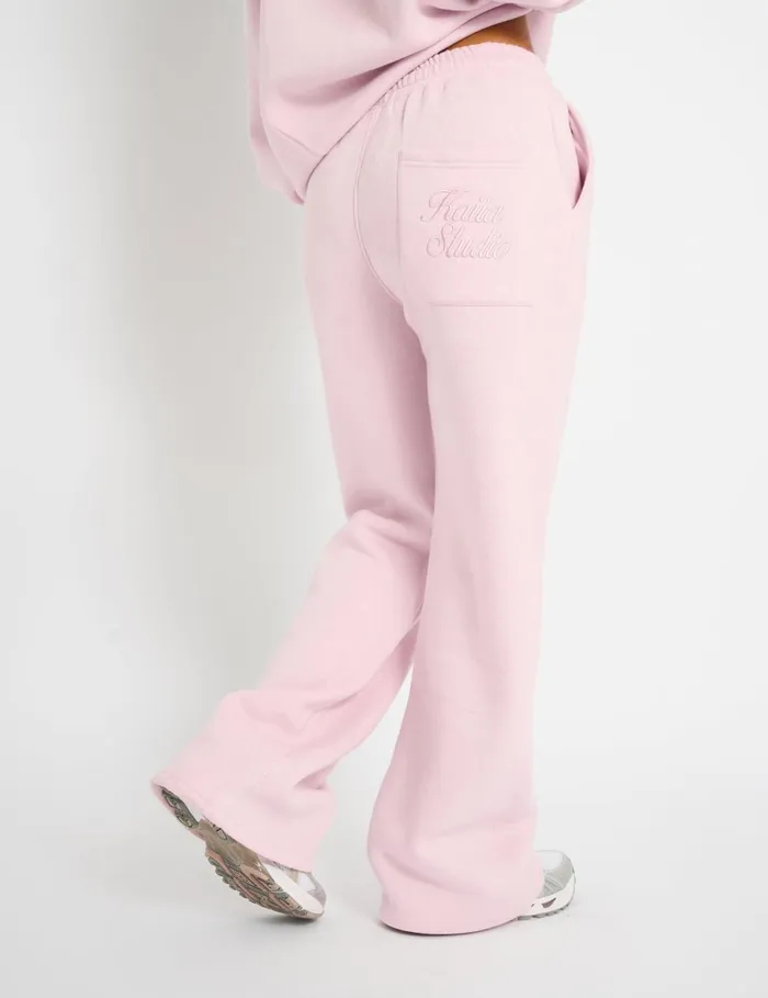 Women Kaiia Wide Leg Sweat Pants Pink Chai Pink Public Desire Tailoring