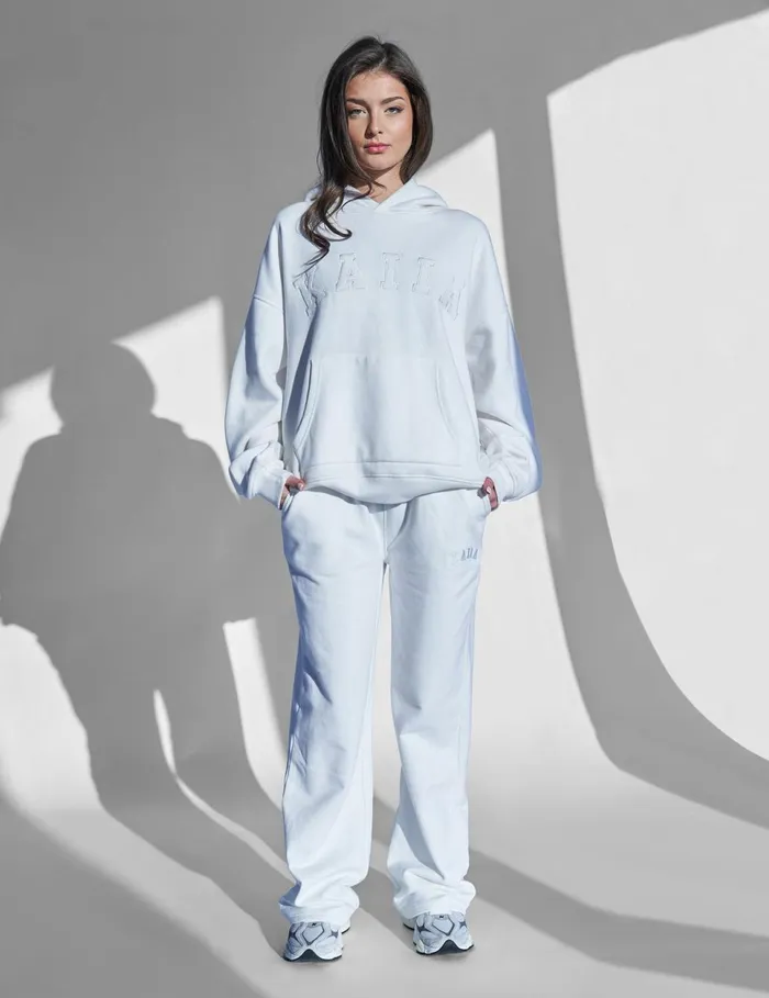 Women Kaiia Wide Leg Sweat Pants White White Public Desire Tracksuit