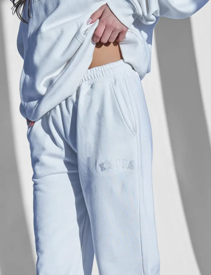 Women Kaiia Wide Leg Sweat Pants White White Public Desire Tracksuit