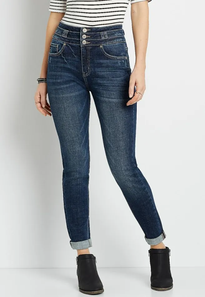 Women Kancan Super High Rise Dark Stacked Waist Girlfriend Jean Maurices Jeans Women Kancan Super High Rise Dark Stacked Waist Girlfriend Jean Maurices Jeans
