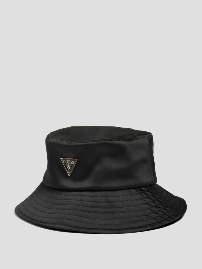 WomenKids GUESS Hats and Scarves Satin Bucket Hat Black Floral Print