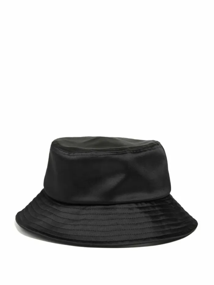 WomenKids GUESS Hats and Scarves Satin Bucket Hat Black Floral Print