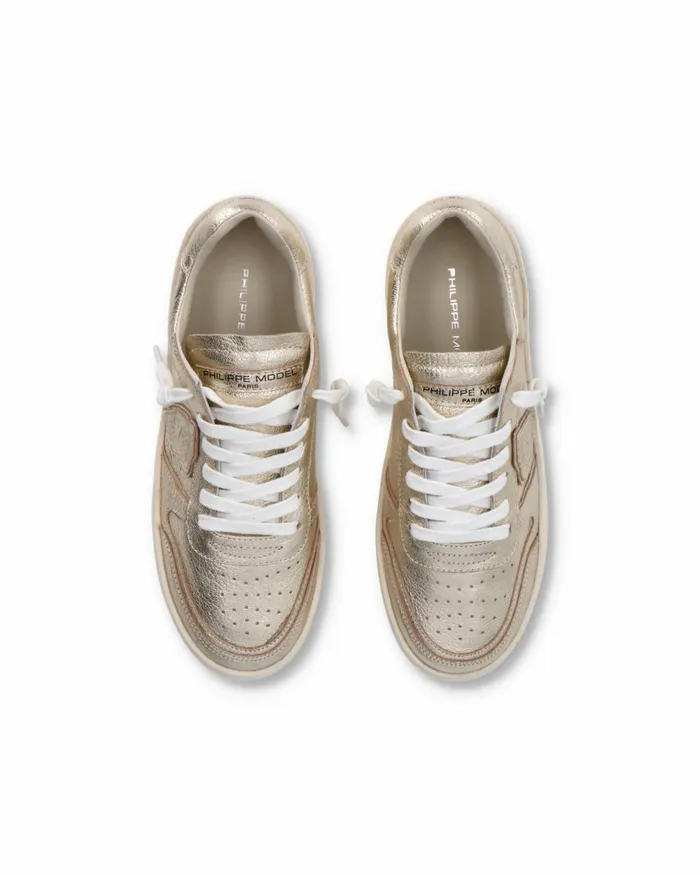 WomenKids Nice Sneakers Gold Shoes Philippe Model Paris Casual
