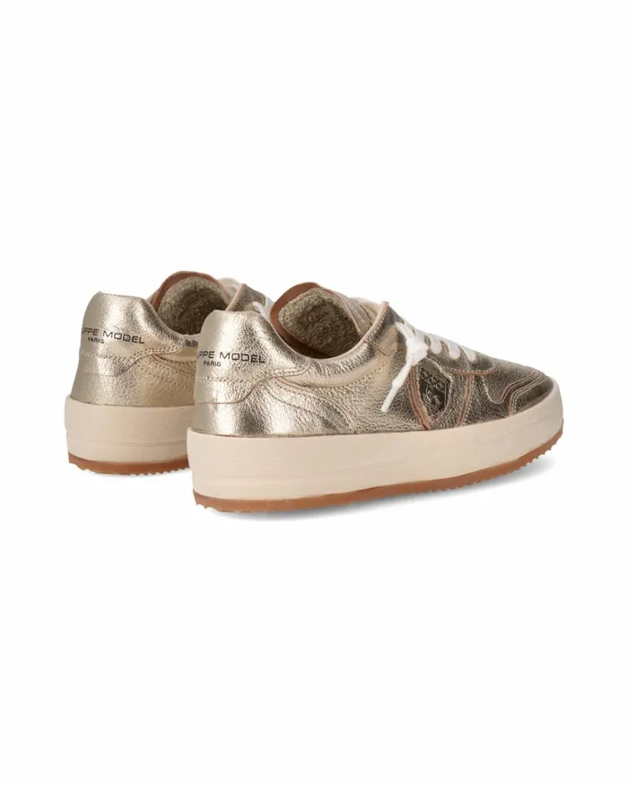 WomenKids Nice Sneakers Gold Shoes Philippe Model Paris Casual