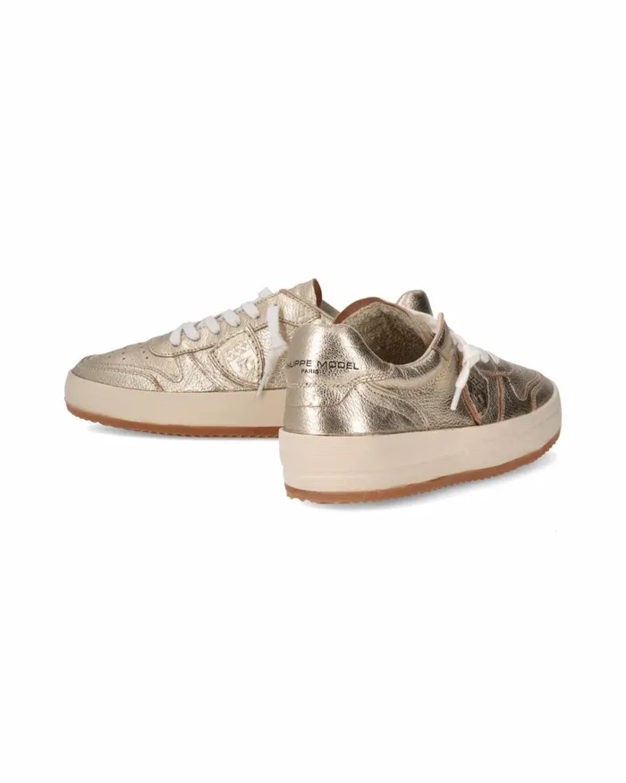 WomenKids Nice Sneakers Gold Shoes Philippe Model Paris Casual