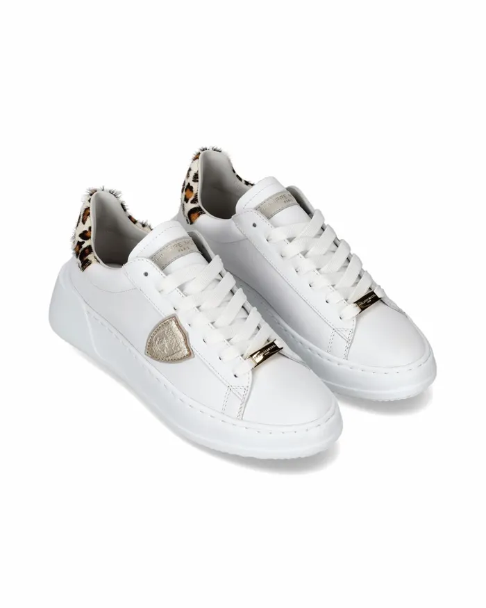 WomenKids Tres Temple Sneakers WhiteBeige Shoes Philippe Model Paris Casual