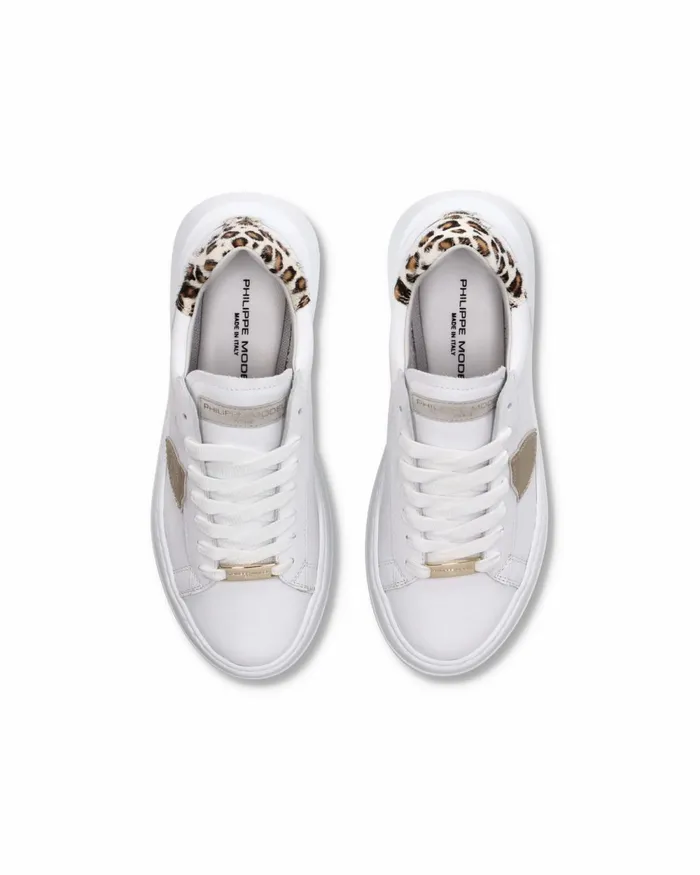WomenKids Tres Temple Sneakers WhiteBeige Shoes Philippe Model Paris Casual