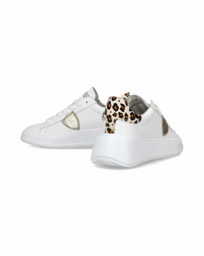 WomenKids Tres Temple Sneakers WhiteBeige Shoes Philippe Model Paris Casual