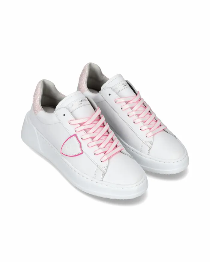 WomenKids Tres Temple Sneakers WhiteFuchsia Shoes Philippe Model Paris Casual
