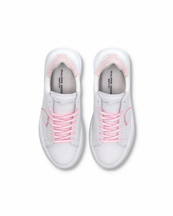 WomenKids Tres Temple Sneakers WhiteFuchsia Shoes Philippe Model Paris Casual