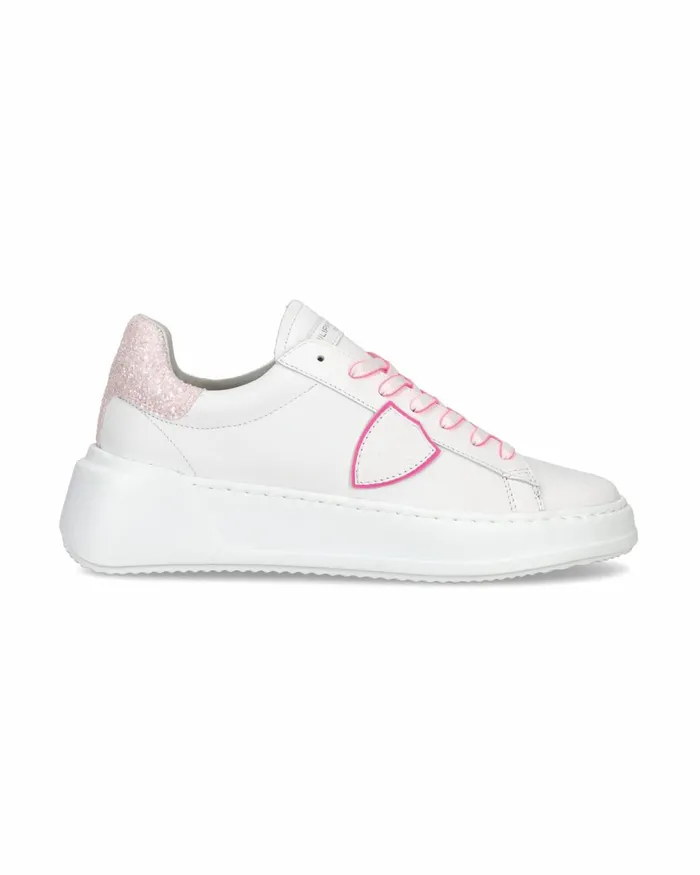 WomenKids Tres Temple Sneakers WhiteFuchsia Shoes Philippe Model Paris Casual