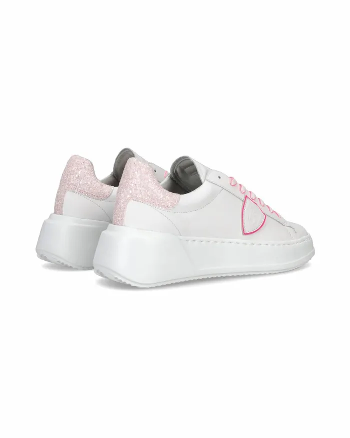 WomenKids Tres Temple Sneakers WhiteFuchsia Shoes Philippe Model Paris Casual