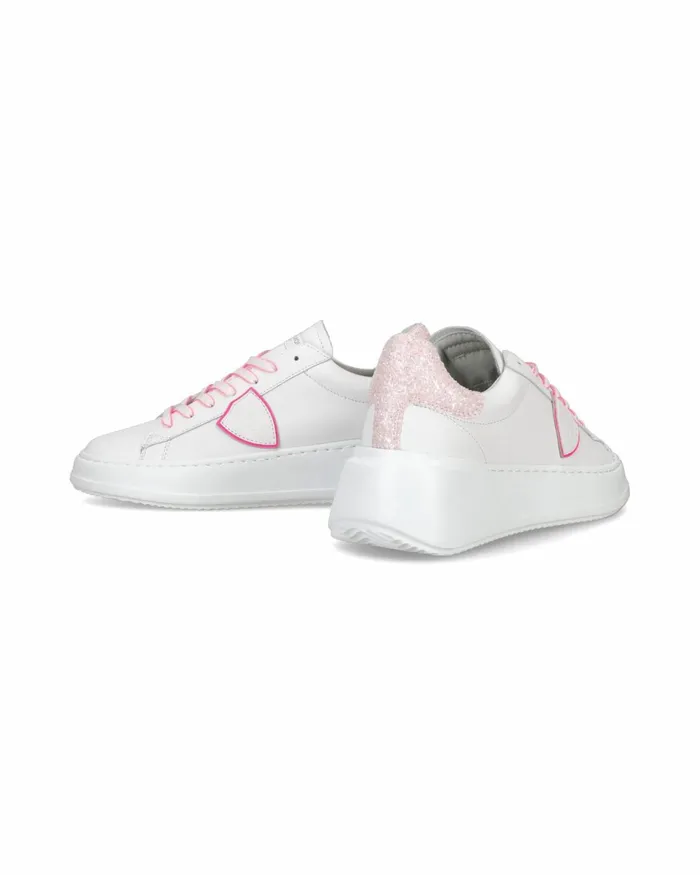 WomenKids Tres Temple Sneakers WhiteFuchsia Shoes Philippe Model Paris Casual