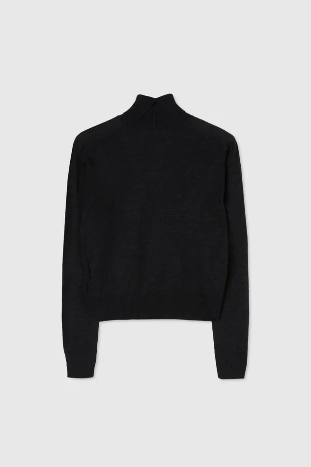 Women Knitwear Ermanno Scervino Cotton Turtleneck Jumper Grey